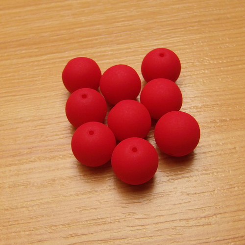 Neonové kuličky 10mm - červené