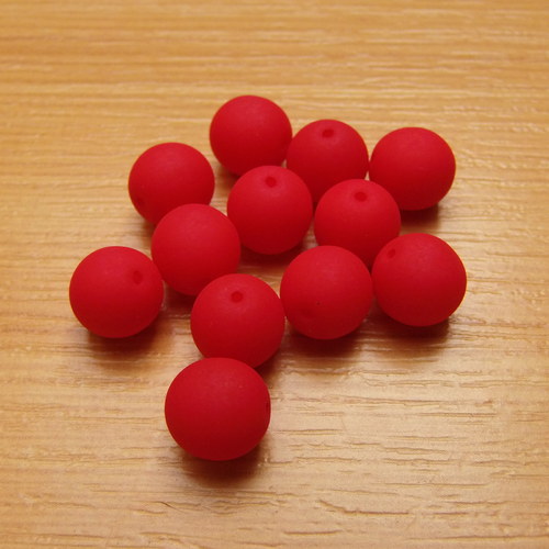Neonové kuličky 8mm - červené
