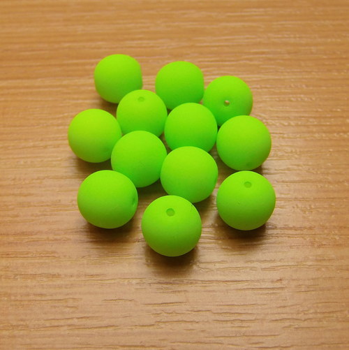 Neonové kuličky 8mm - zelené