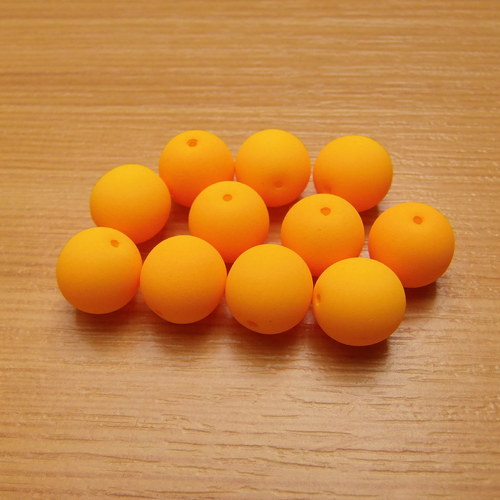 Neonové kuličky 6mm - oranžové