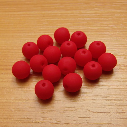 Neonové kuličky 6mm - červené — foto 1