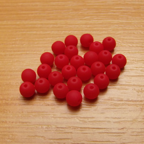 Neonové kuličky 4mm - červené