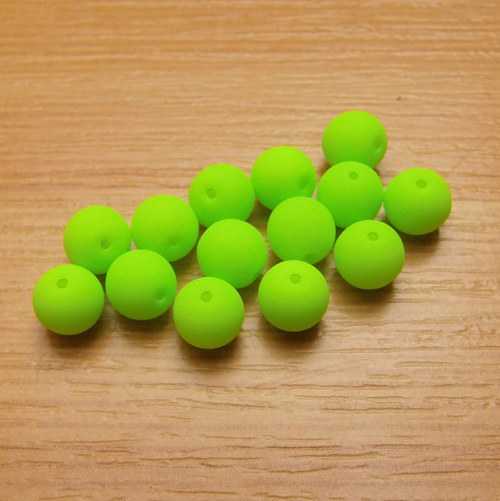 Neonové kuličky 4mm - zelenéé — foto 1