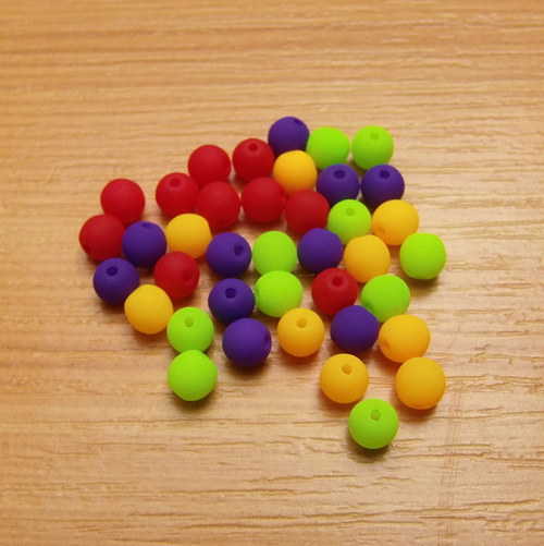 Neonové kuličky 4mm - směs