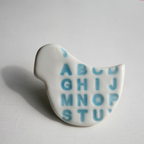 Messinger Blue (porcelánová brož) — foto 1