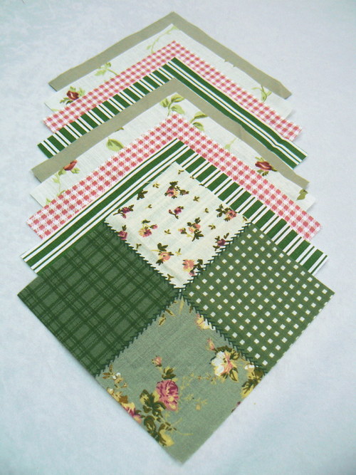Sada látek zelený patchwork — foto 1