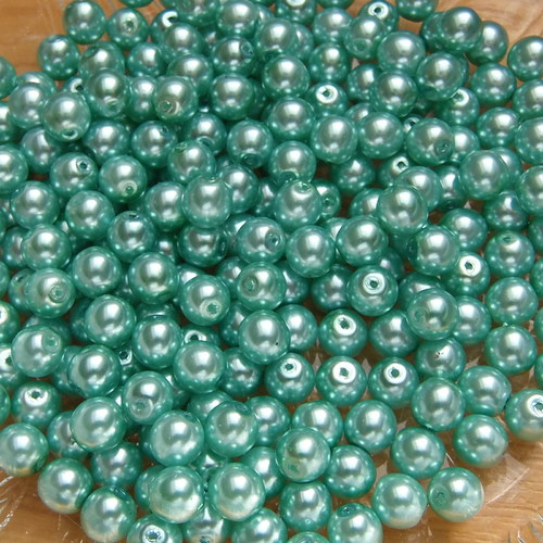 Voskované perly 6 mm - mentol