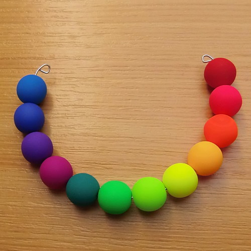 Neonové kuličky 10mm - směs