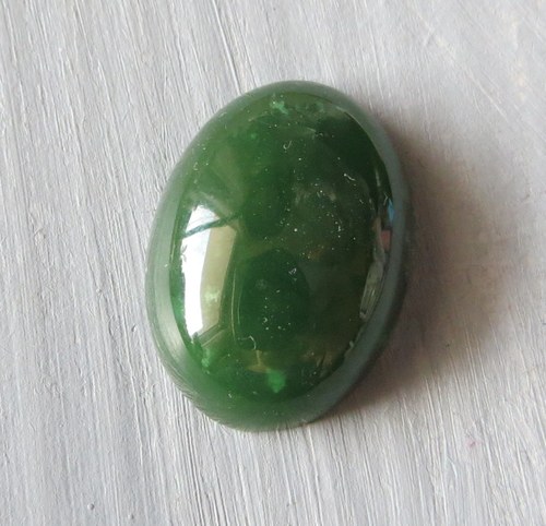 Nefrit, kabošon 13x18mm č.6 — foto 1