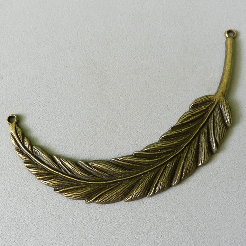 Velký bronzový mezidíl - list, 18x95,5 mm, 1 ks