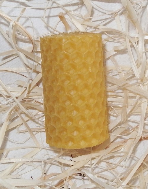Svíčka ze včelího vosku - Válec - 5 cm