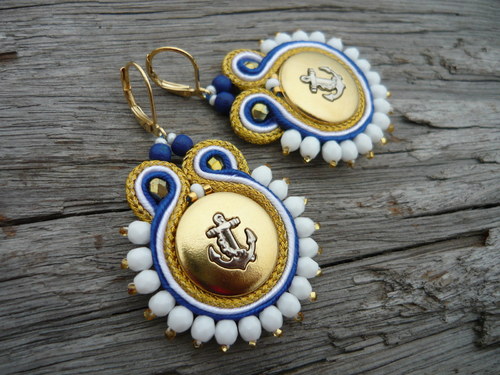 Náušnice Sea Anchor Blue — foto 1