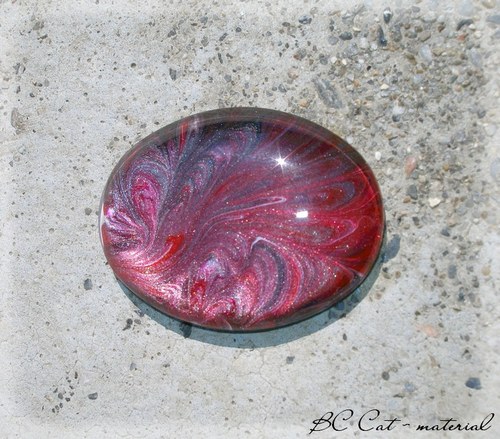 Skleněný kabošon: Ovál: 40x30 mm — foto 1