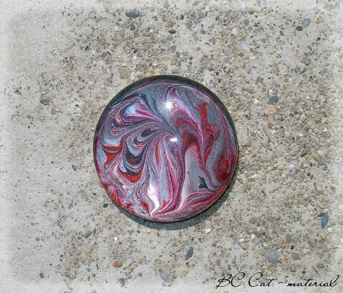 Skleněný kabošon: Kutalý: 40 mm — foto 1