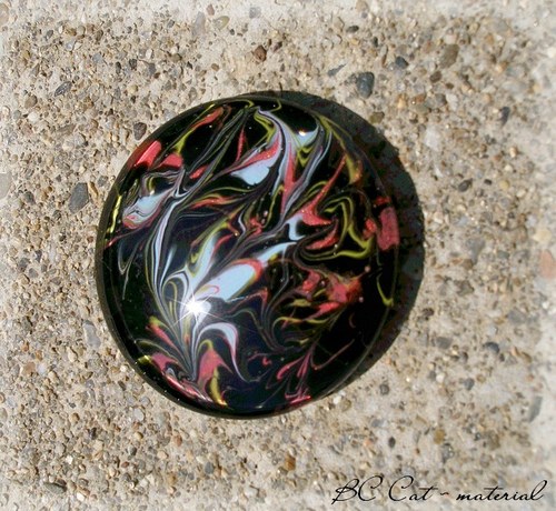 Skleněný kabošon: Kutalý: 40 mm — foto 1