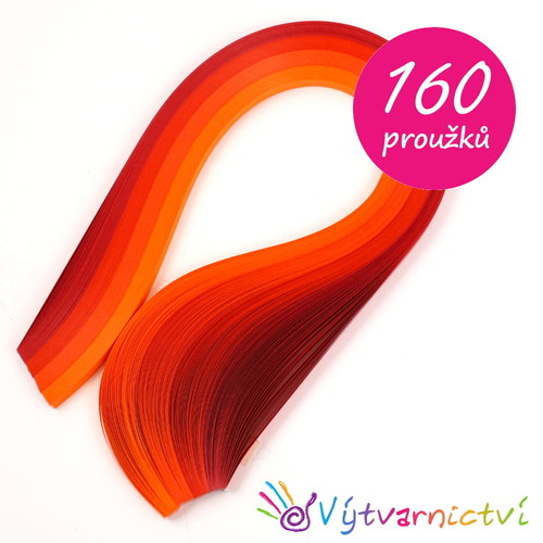 Červená sada papírových proužků na quilling — foto 1