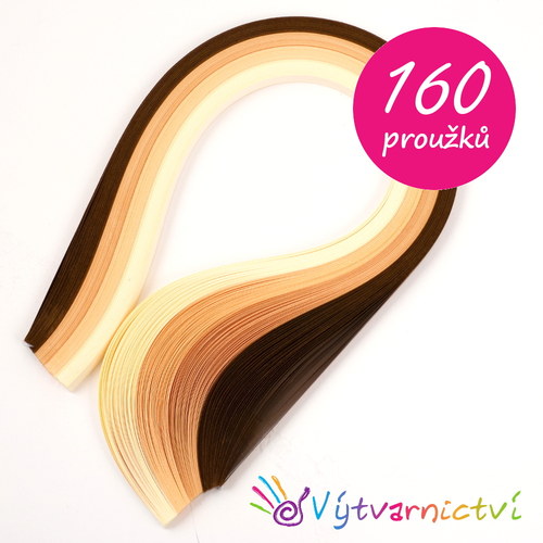 Hnědá sada papírových proužků na quilling — foto 1