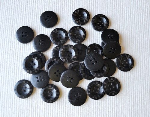 Dřevěný knoflík s potiskem (4 ks)