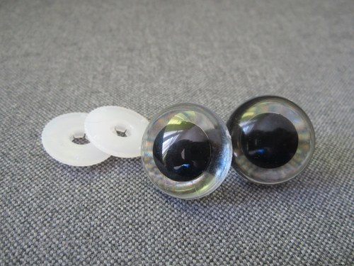 Bezpečnostní oči, čirá barva, 24mm