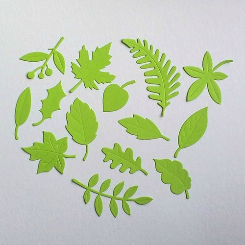 Výseky- Listy mix 14ks