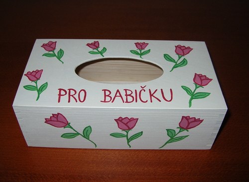 Krabička na kapesníky "pro babičku"