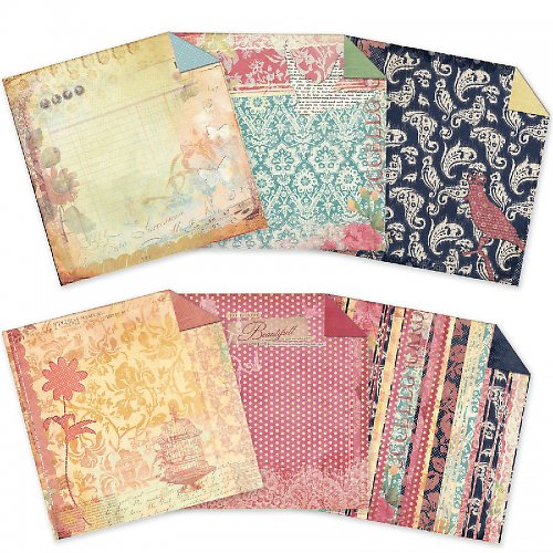 Sada scrapbookových papírů + visačky a abeceda — foto 1