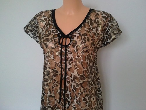 Tričko-zlatý leopard — foto 1