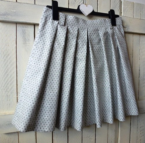 Sukýnka - retro - puntíky šedé SLEVA 25%