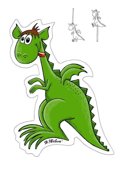 Vystřihovánka dráček Zelňáček