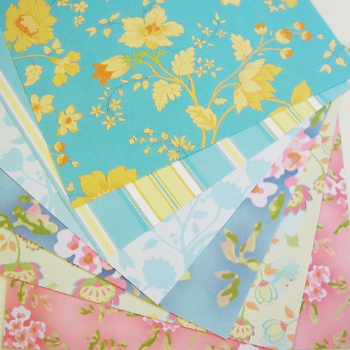 Sada papírů FLORAL PRINTS 8x8" — foto 1