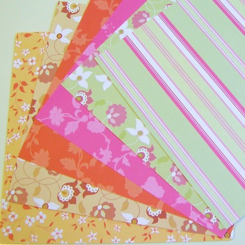 Sada papírů FLORAL PRINTS 8x8" — foto 1