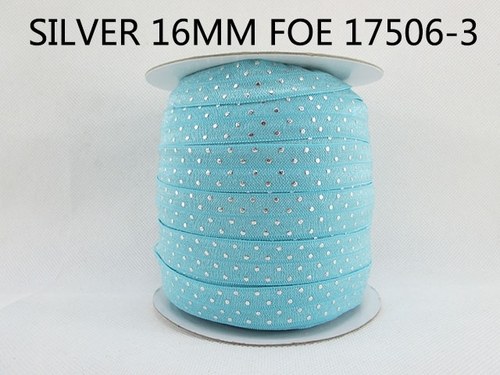 Pruženka/guma š. 16 mm: Silver Dots — foto 1