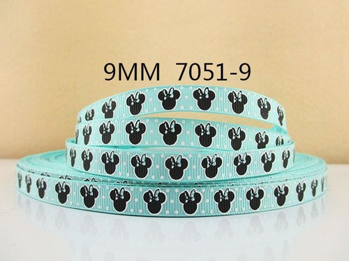 Stuha rypsová š.9 mm: Minnie - mint — foto 1