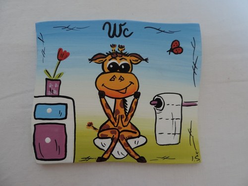 Cedulka na dveře-wc-žirafa II