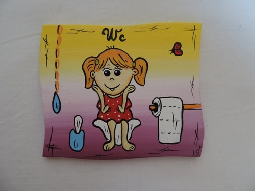 Cedulka na dveře-wc holčička