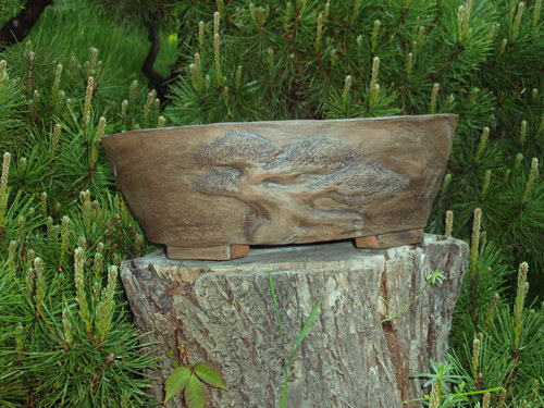 Bonsai miska tmavá kulatá — foto 1