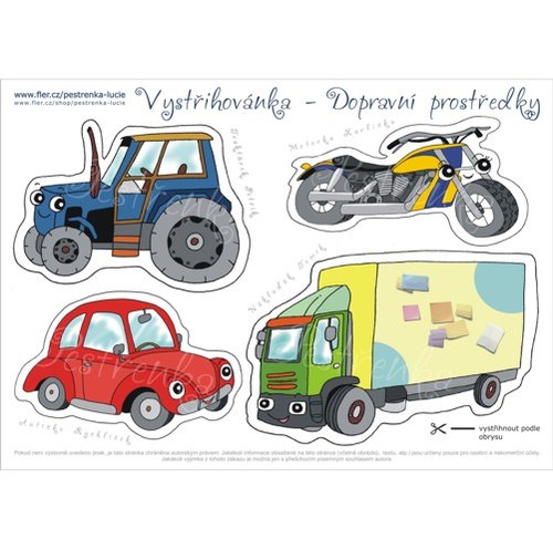 Vystřihovánka - Dopravní prostředky