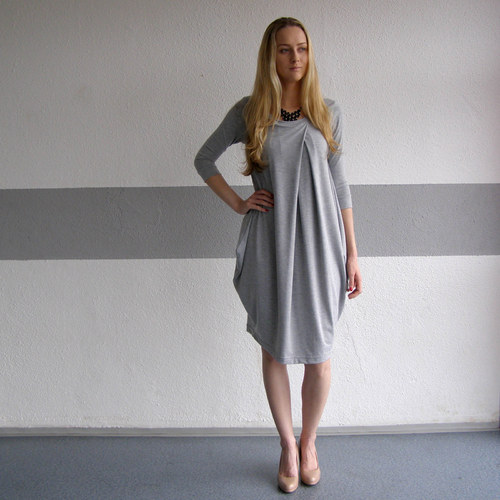 Šaty WIDE simple Grey — foto 1