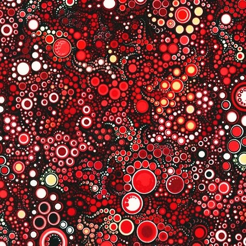 Bavlna Effervescence - RED - bubliny — foto 1