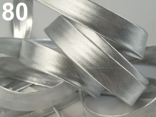 Šikmý proužek SILVER * 15mm * 3 m / bal