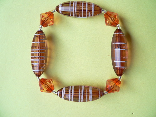 Náramek oranžovo-hnědý