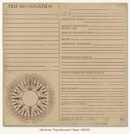 Trip Information-Life Stories Coll. 2-scrapbook — foto 1