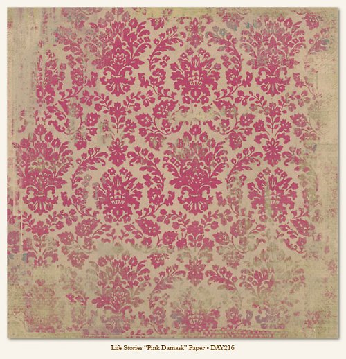 Pink Damask -Life Stories Coll. 2-scrapbook — foto 1