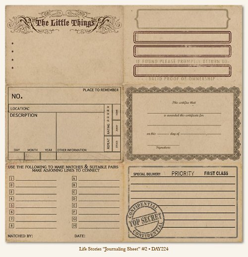 Journaling Sheet -Life Stories Coll. 2-scrapbook — foto 1