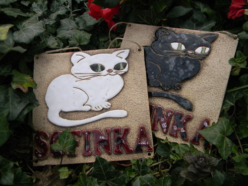 Kachle s kočičkou