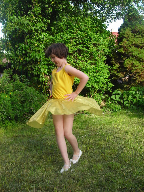 Zlatá flitrová sukně — foto 1
