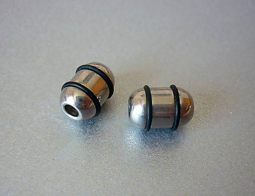 Ch112/ korálek s pryží váleček CHIR.OCEL/11x8 mm