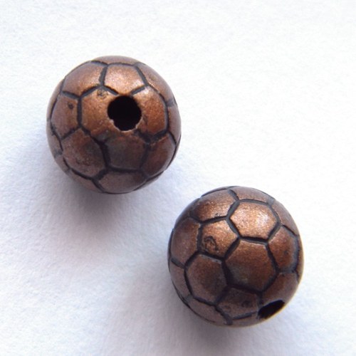 Plast.pokovený korálek 10 mm - 6 ks