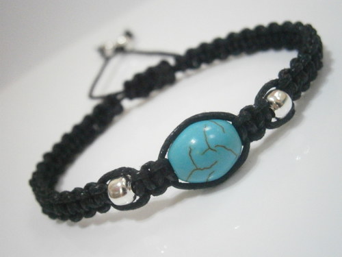 Náramek s tyrkenitem (macramé) — foto 1