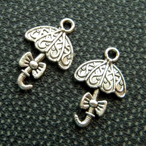 Přívěsek - deštník 20x13mm - 2 ks